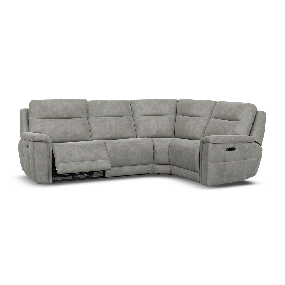 Dalton Left Hand Corner Electric Recliner Sofa with Power Headrests in Dexter Stone Fabric 4