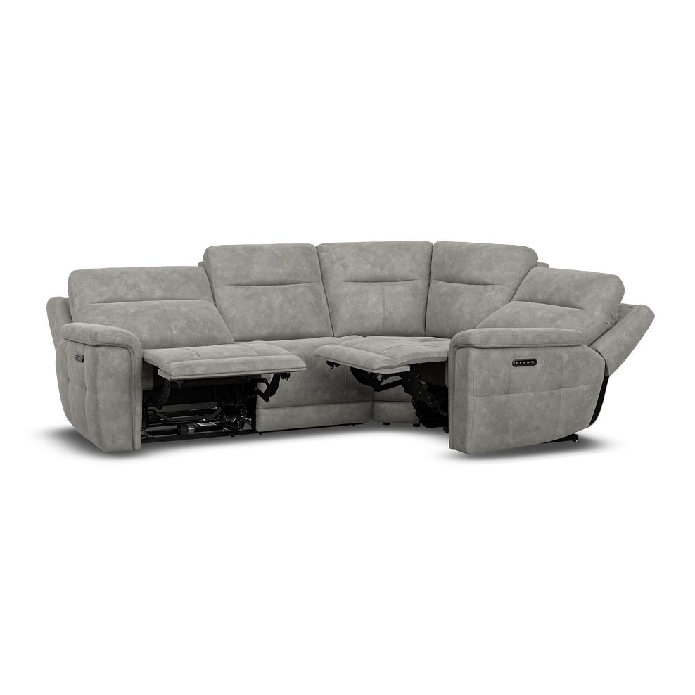 Dalton Left Hand Corner Electric Recliner Sofa with Power Headrests in Dexter Stone Fabric 8