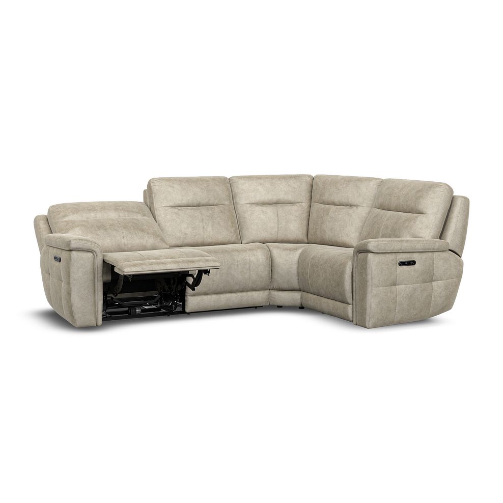 Dalton Left Hand Corner Electric Recliner Sofa with Power Headrests in Marble Cream Fabric 5
