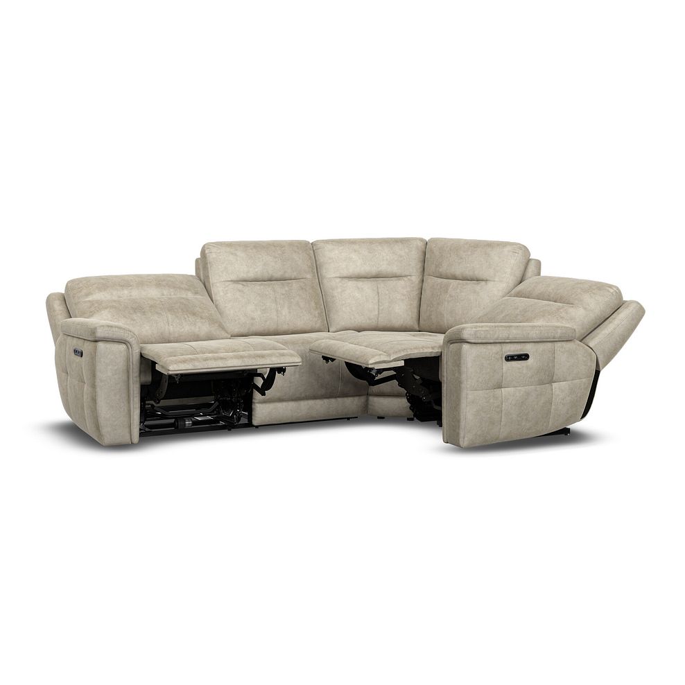 Dalton Left Hand Corner Electric Recliner Sofa with Power Headrests in Marble Cream Fabric 7