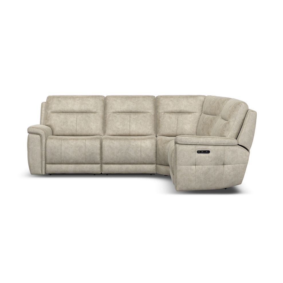 Dalton Left Hand Corner Electric Recliner Sofa with Power Headrests in Marble Cream Fabric 9