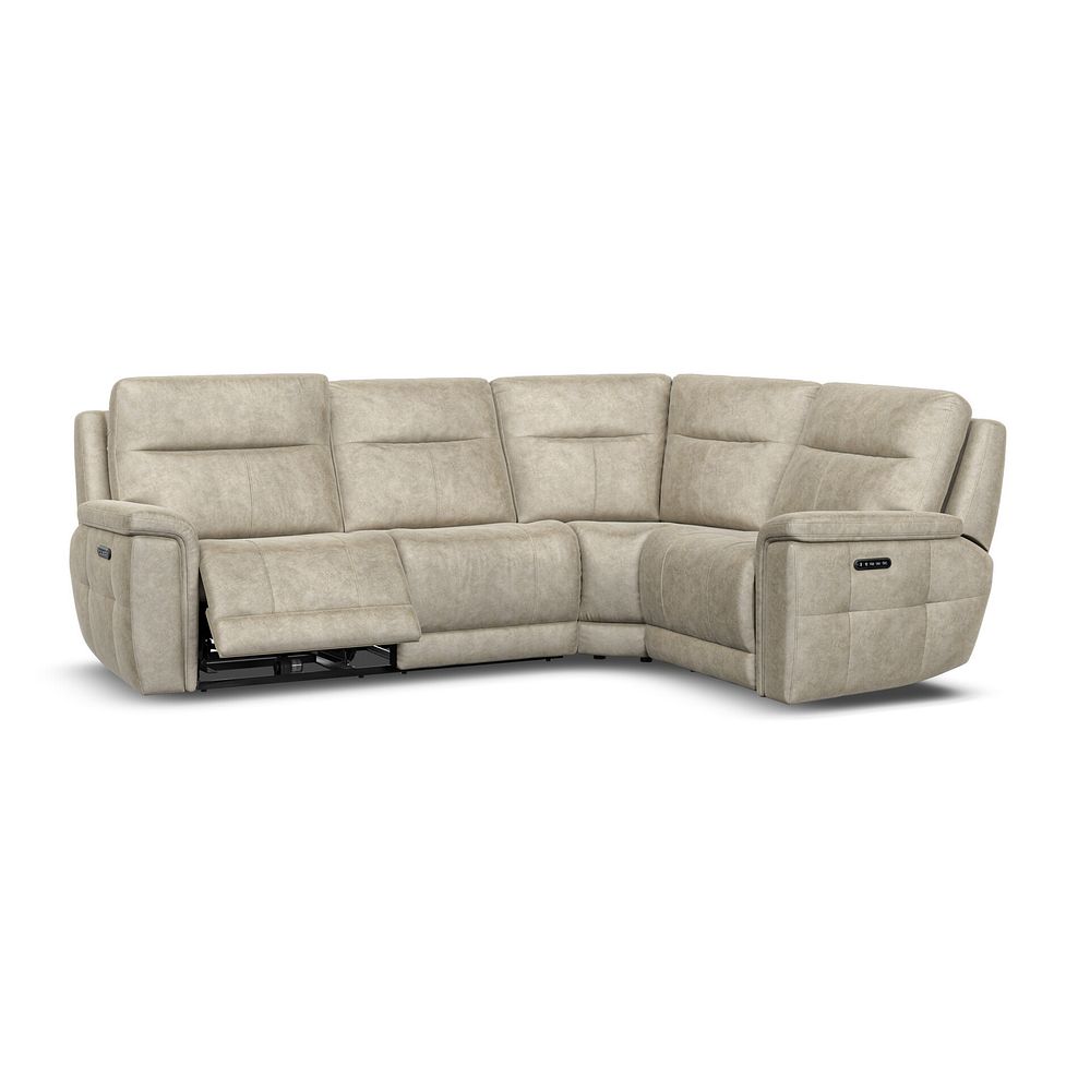 Dalton Left Hand Corner Electric Recliner Sofa with Power Headrests in Marble Cream Fabric 4