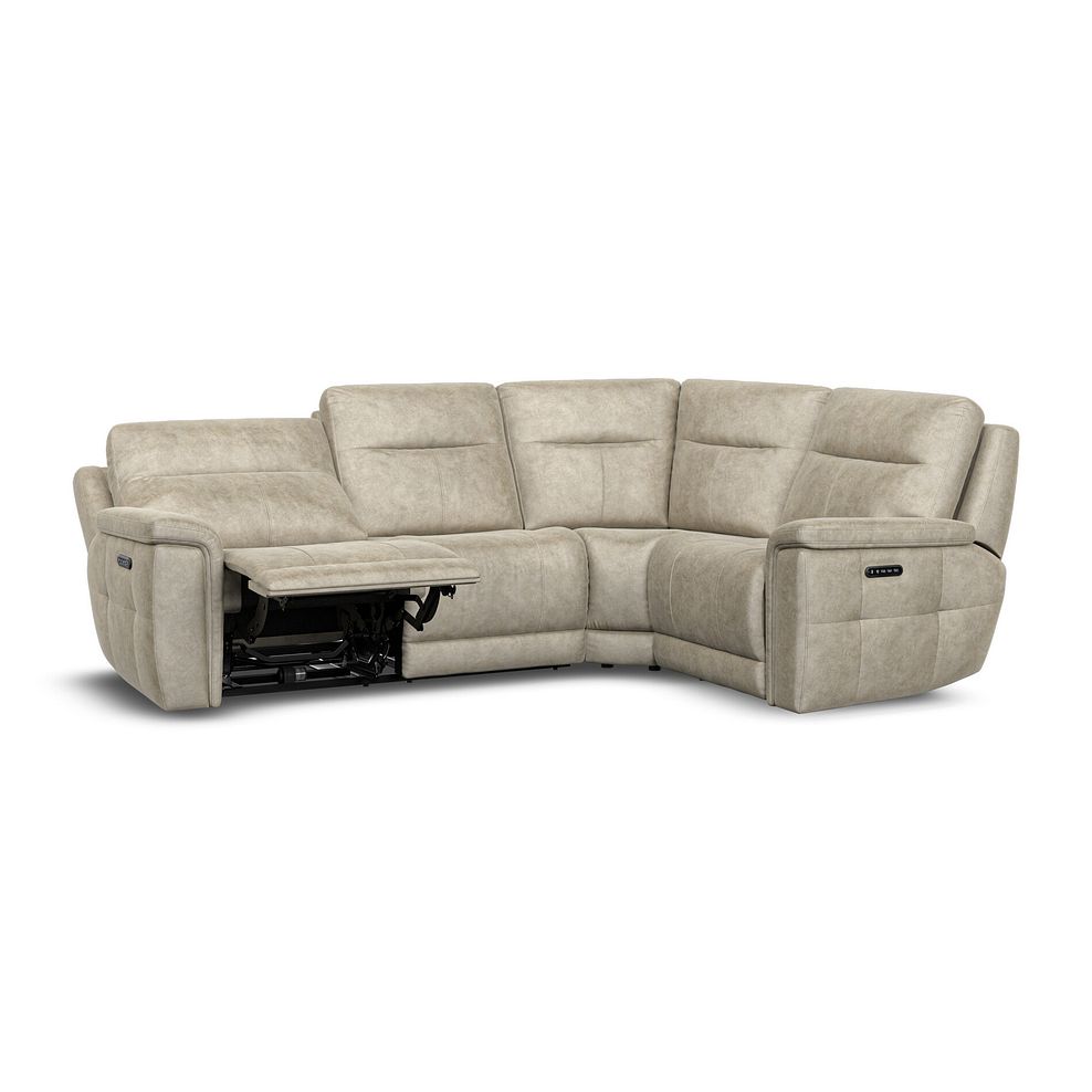 Dalton Left Hand Corner Electric Recliner Sofa with Power Headrests in Marble Cream Fabric 6