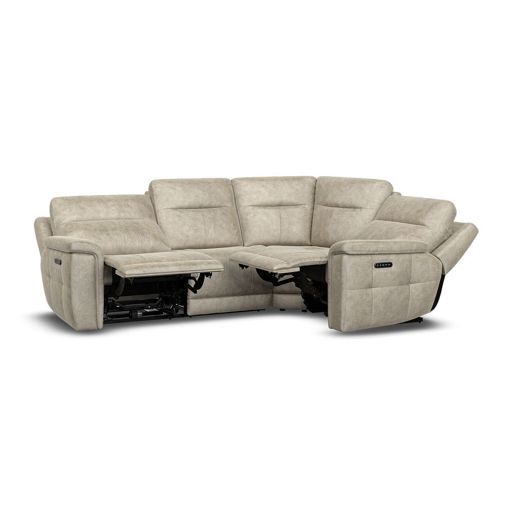 Dalton Left Hand Corner Electric Recliner Sofa with Power Headrests in Marble Cream Fabric 8
