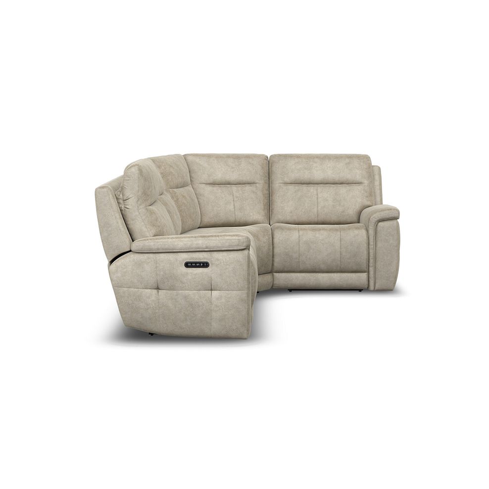 Dalton Left Hand Corner Electric Recliner Sofa with Power Headrests in Marble Cream Fabric 12