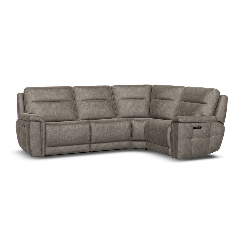 Dalton Left Hand Corner Electric Recliner Sofa with Power Headrests in Marble Mink Fabric 1