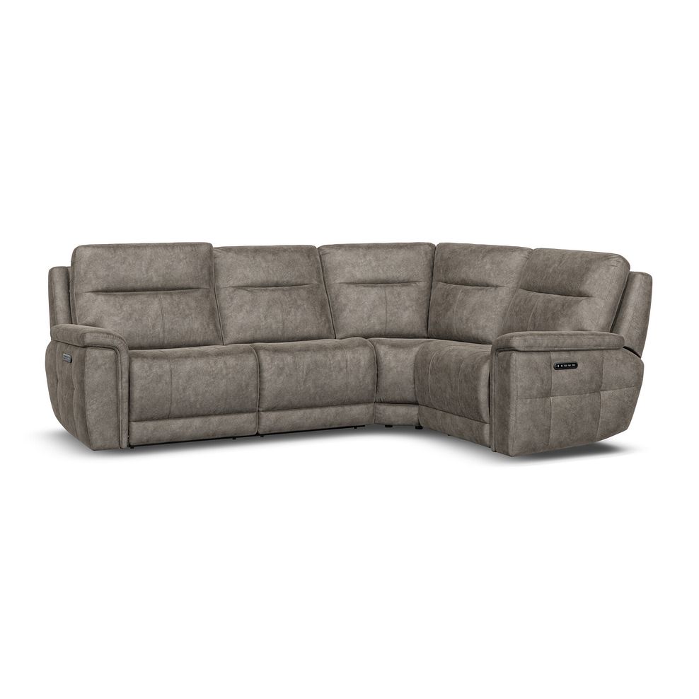 Dalton Left Hand Corner Electric Recliner Sofa with Power Headrests in Marble Mink Fabric 2