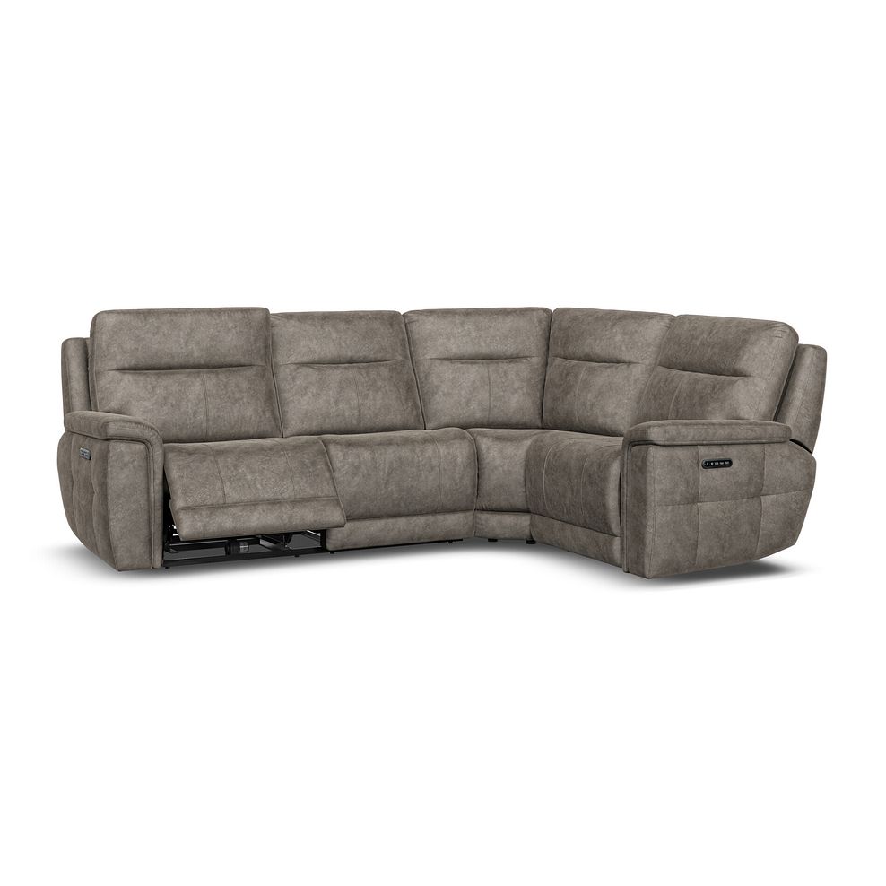 Dalton Left Hand Corner Electric Recliner Sofa with Power Headrests in Marble Mink Fabric 4