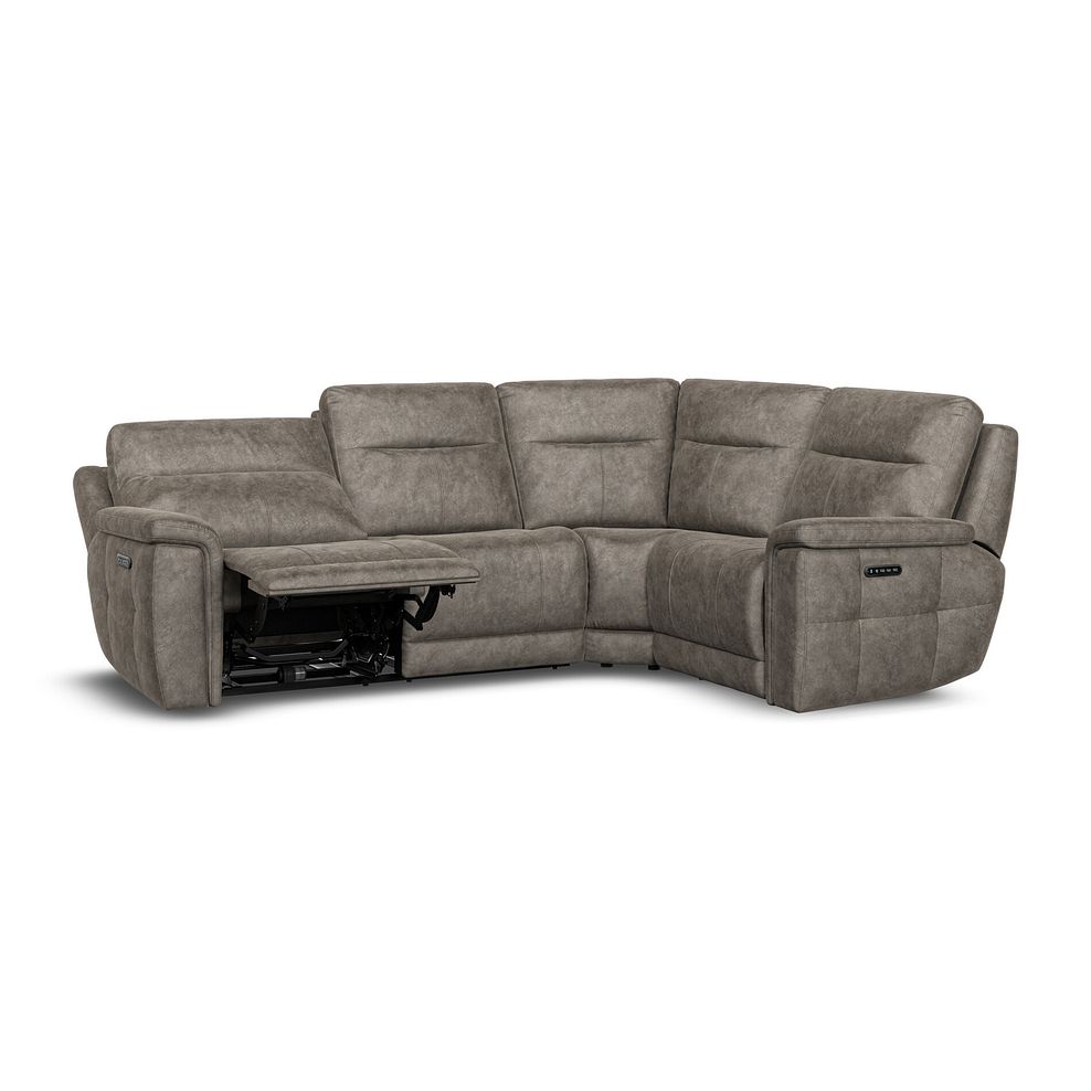 Dalton Left Hand Corner Electric Recliner Sofa with Power Headrests in Marble Mink Fabric 6