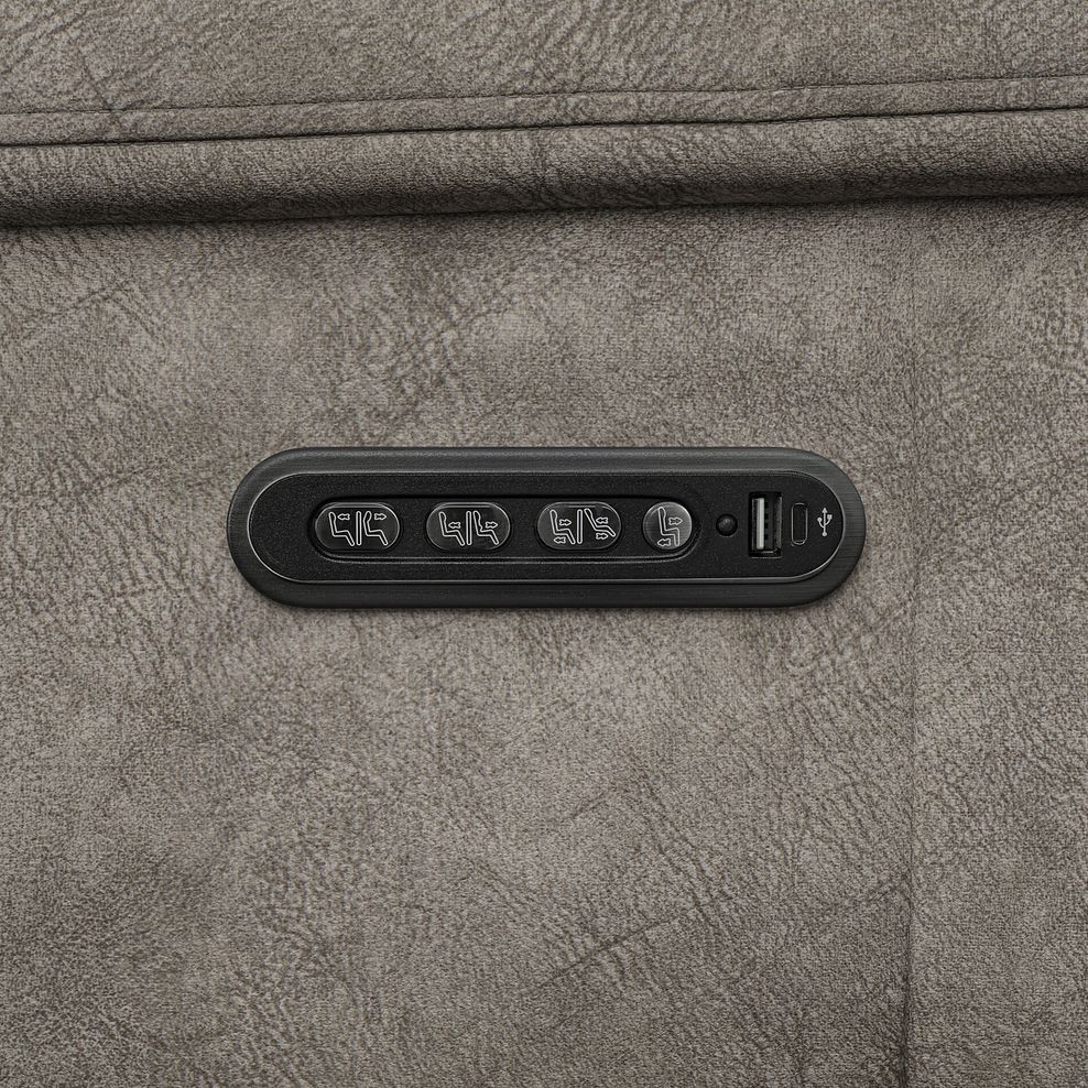 Dalton Left Hand Corner Electric Recliner Sofa with Power Headrests in Marble Mink Fabric 18