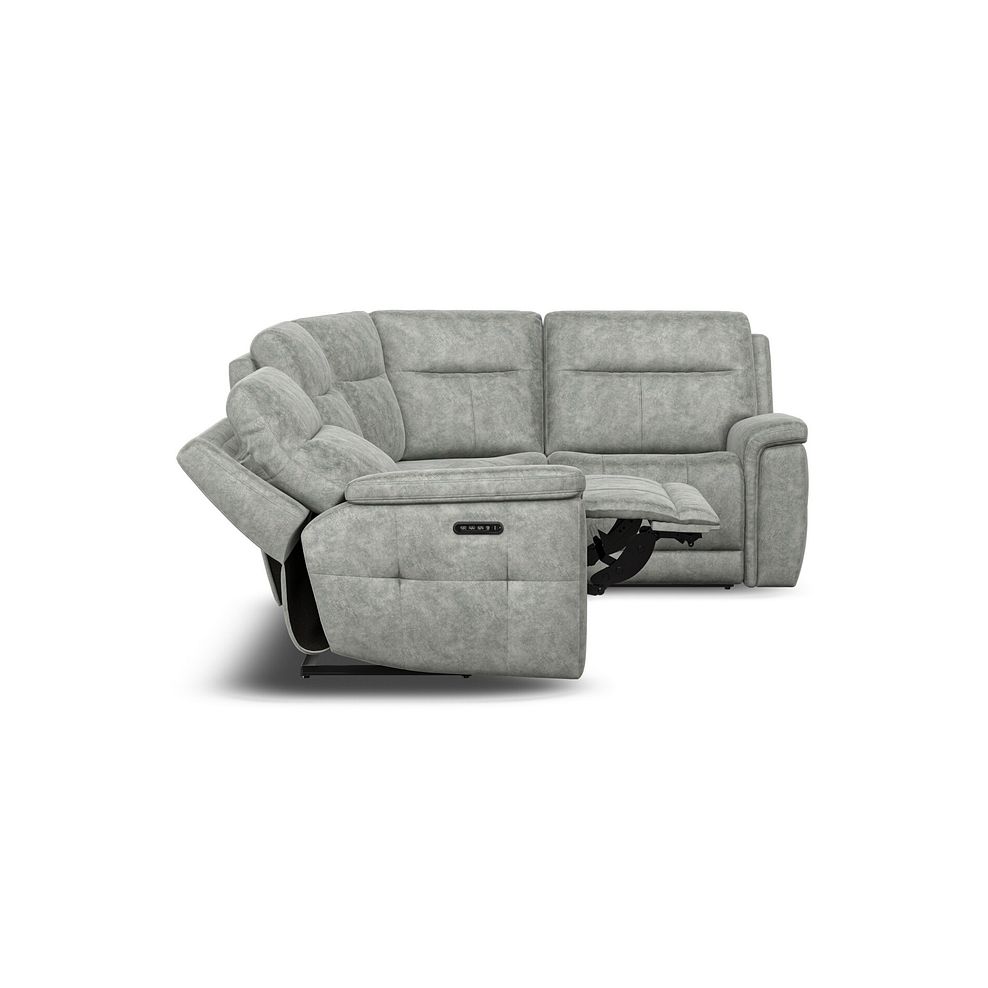 Dalton Left Hand Corner Electric Recliner Sofa with Power Headrests in Marble Silver Fabric 14