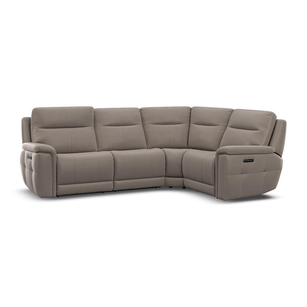 Dalton Left Hand Corner Electric Recliner Sofa with Power Headrests in Oyster Leather 2