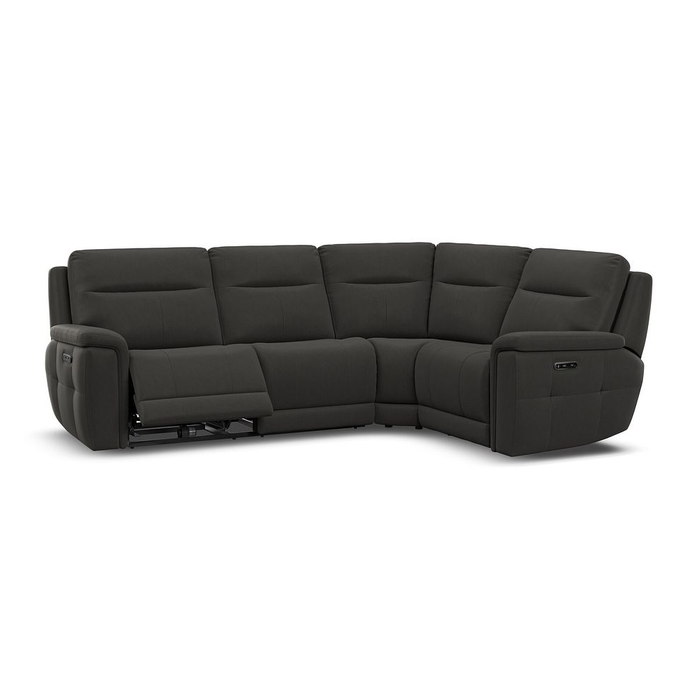 Dalton Left Hand Corner Electric Recliner Sofa with Power Headrests in Storm Leather 3