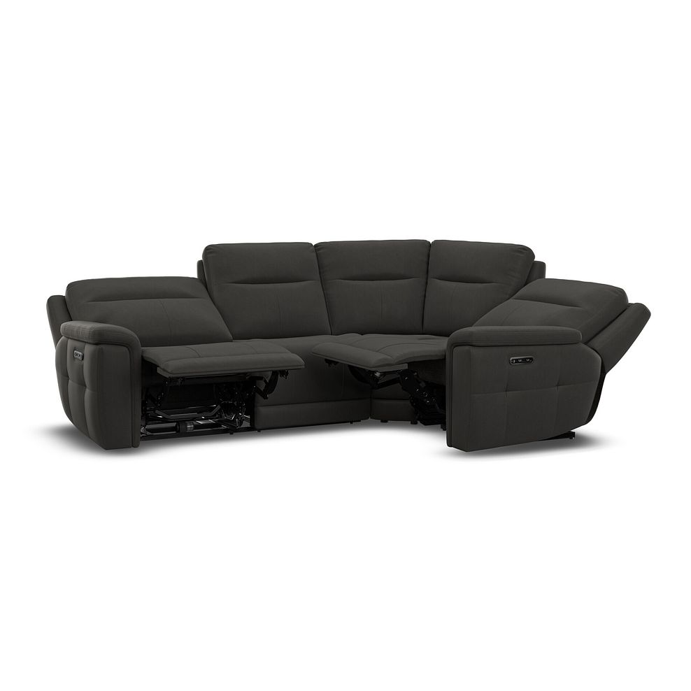 Dalton Left Hand Corner Electric Recliner Sofa with Power Headrests in Storm Leather 7