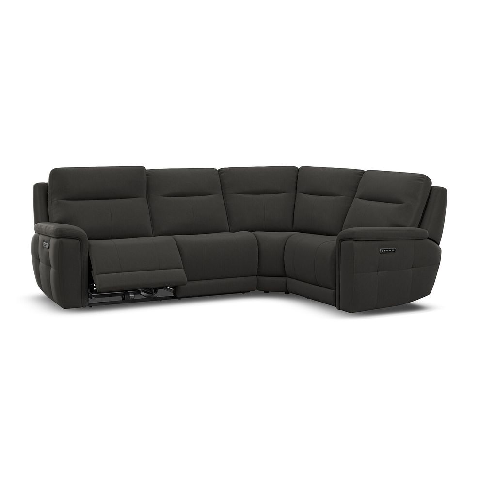 Dalton Left Hand Corner Electric Recliner Sofa with Power Headrests in Storm Leather 4