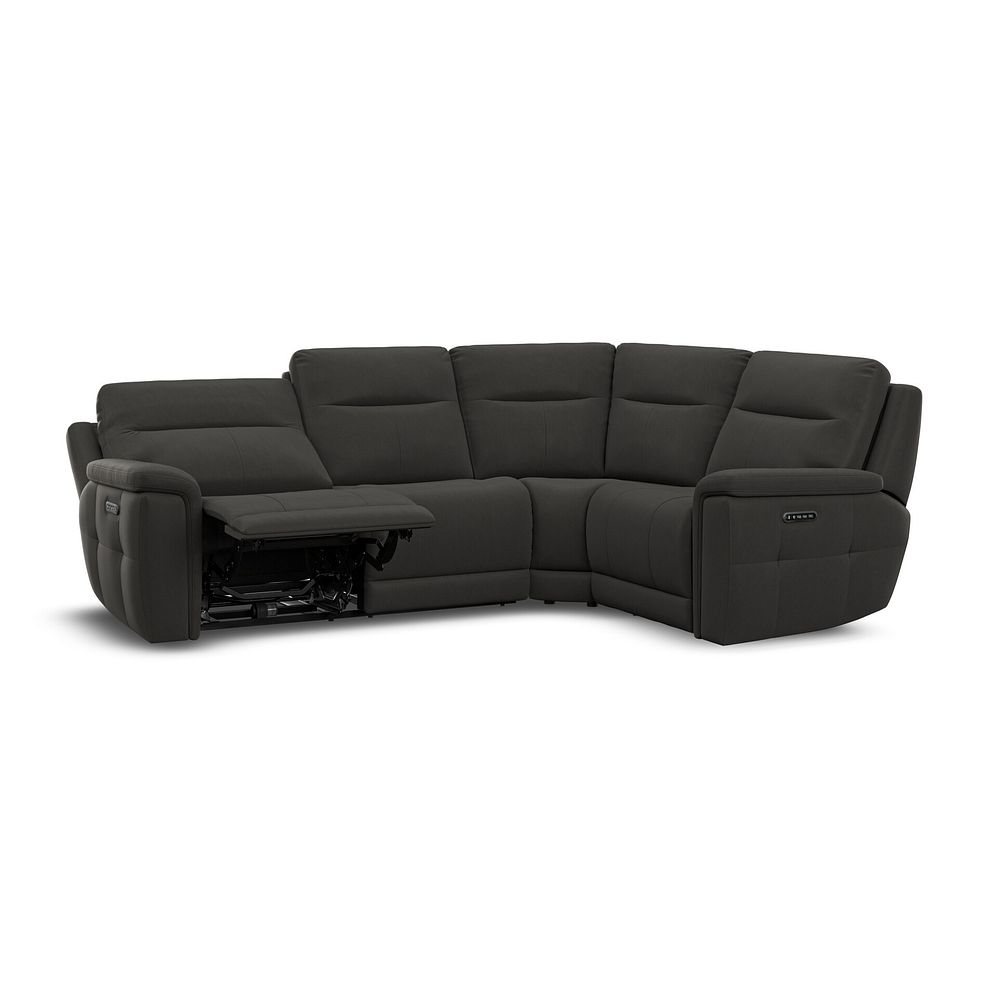 Dalton Left Hand Corner Electric Recliner Sofa with Power Headrests in Storm Leather 6