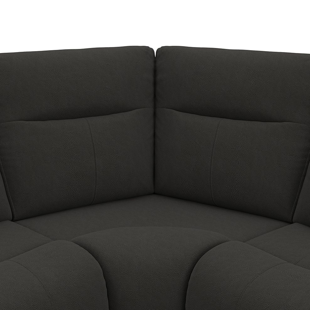 Dalton Left Hand Corner Electric Recliner Sofa with Power Headrests in Storm Leather 19