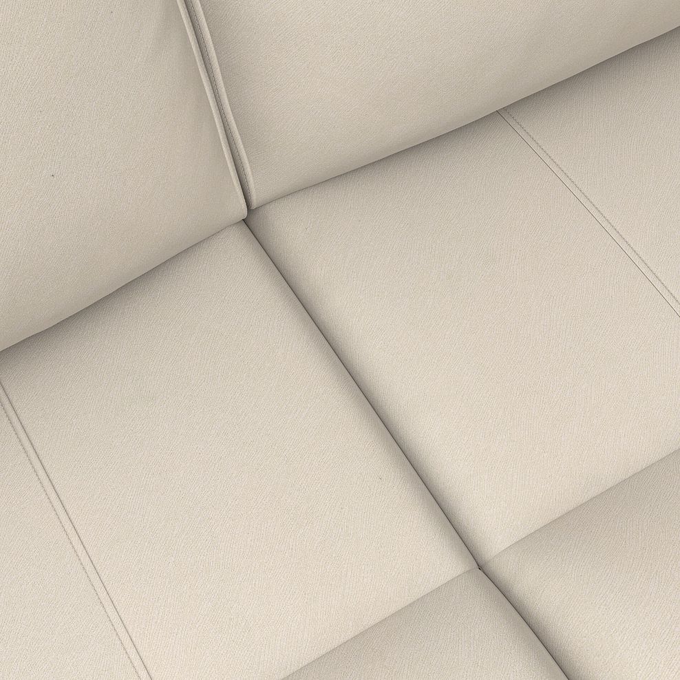 Dalton Right Hand Corner Electric Recliner Sofa in Bella Barley White Fabric 12