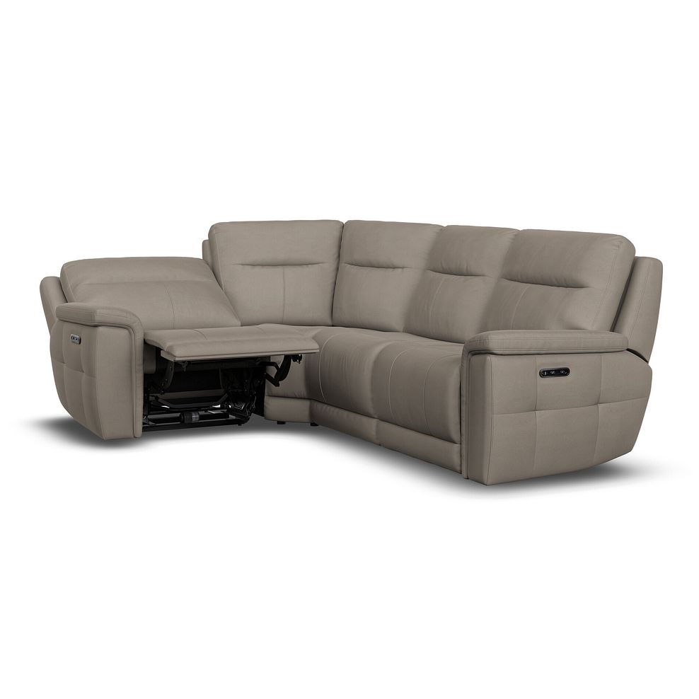 Dalton Right Hand Corner Electric Recliner Sofa in Bella Latte Fabric 3