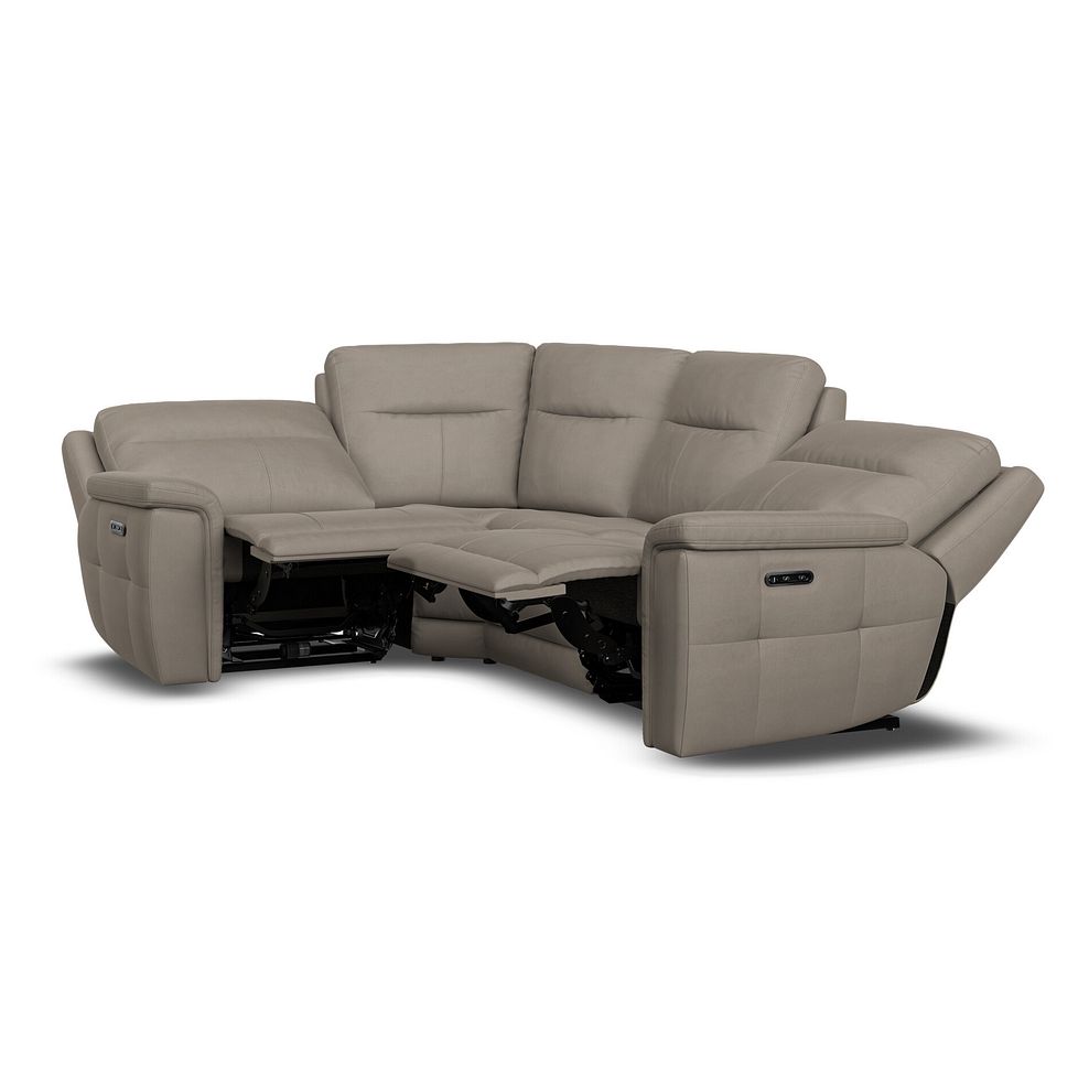 Dalton Right Hand Corner Electric Recliner Sofa in Bella Latte Fabric 4
