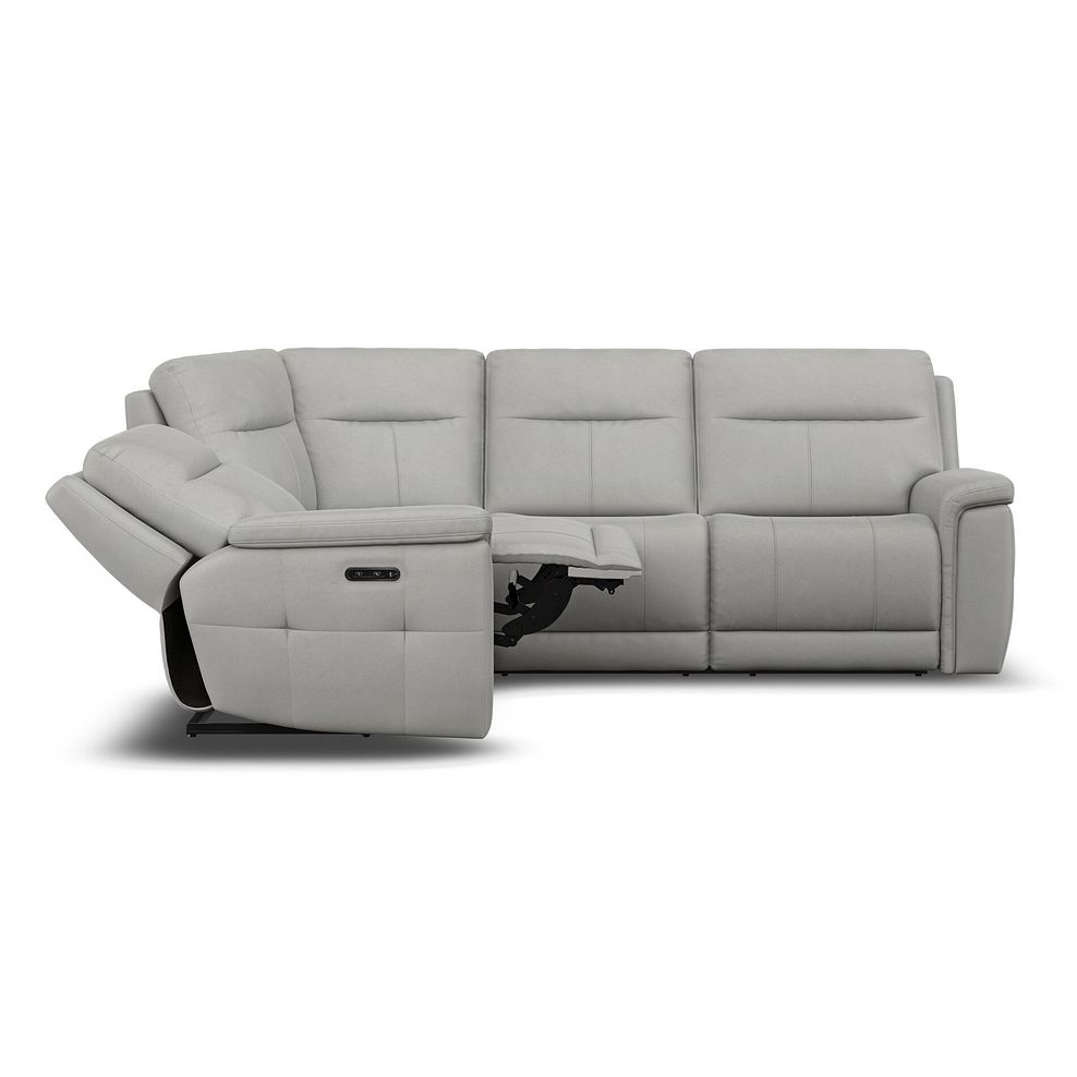 Dalton Right Hand Corner Electric Recliner Sofa in Bella Lead Grey Fabric 9