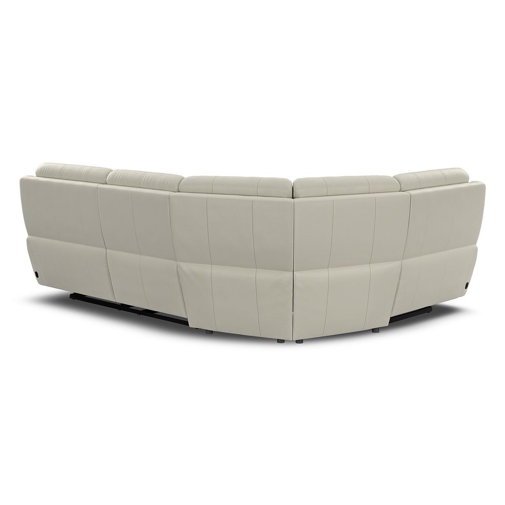 Dalton Right Hand Corner Electric Recliner Sofa in Bone China Leather 6