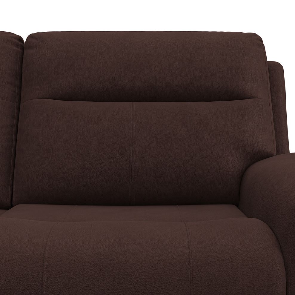Dalton Right Hand Corner Electric Recliner Sofa in Chestnut Leather 10