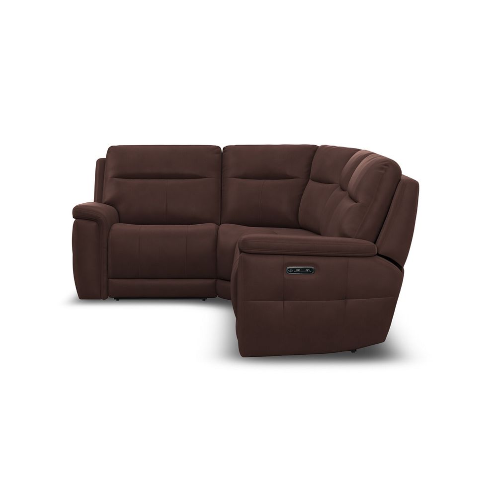 Dalton Right Hand Corner Electric Recliner Sofa in Chestnut Leather 5
