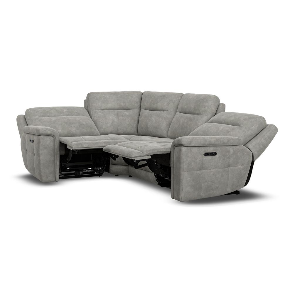 Dalton Right Hand Corner Electric Recliner Sofa in Dexter Stone Fabric 4