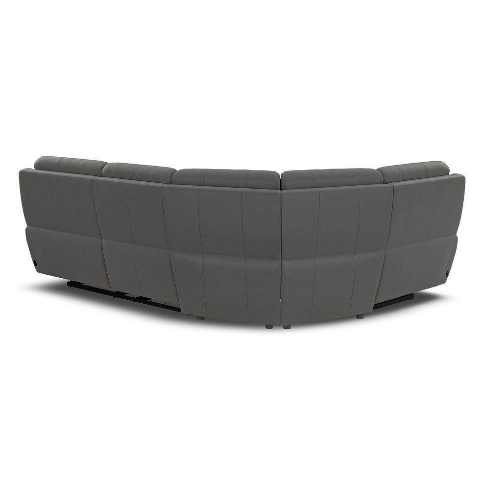 Dalton Right Hand Corner Electric Recliner Sofa in Elephant Grey Leather 6