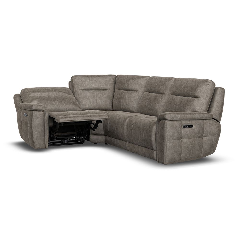Dalton Right Hand Corner Electric Recliner Sofa in Marble Mink Fabric 3