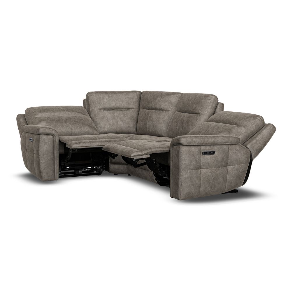 Dalton Right Hand Corner Electric Recliner Sofa in Marble Mink Fabric 4