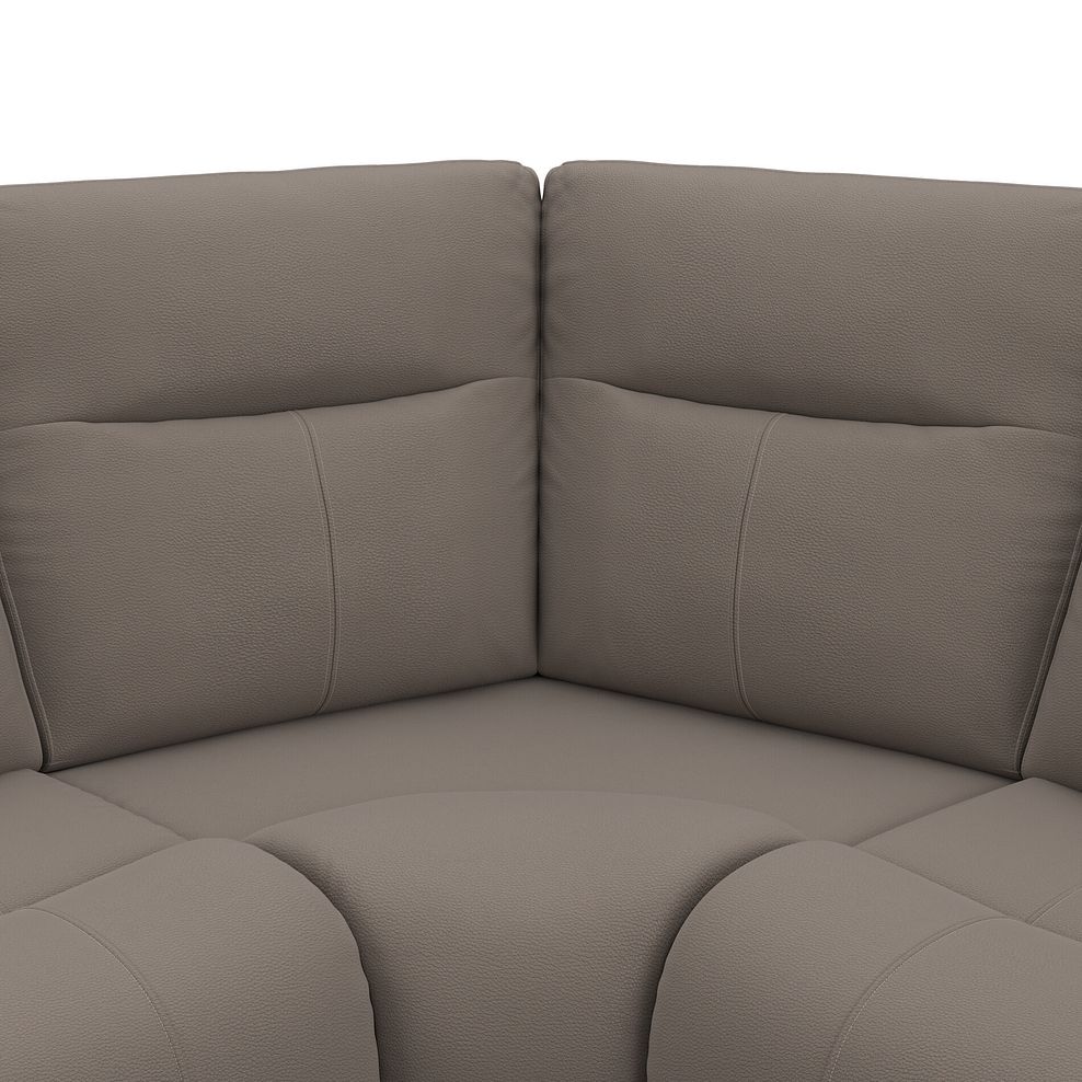 Dalton Right Hand Corner Electric Recliner Sofa in Oyster Leather 4