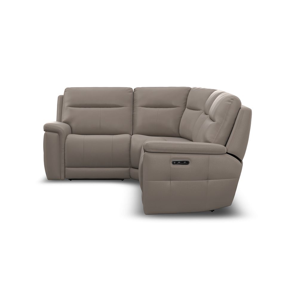 Dalton Right Hand Corner Electric Recliner Sofa in Oyster Leather 11