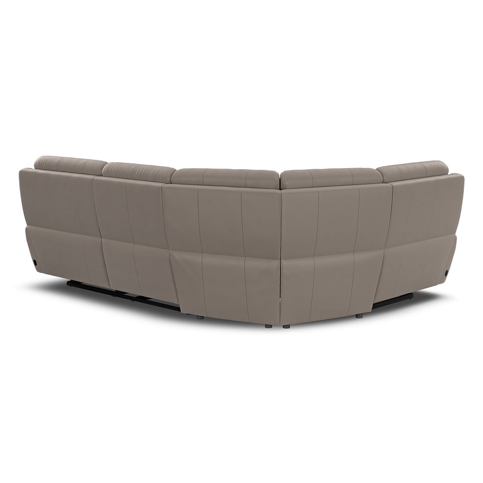 Dalton Right Hand Corner Electric Recliner Sofa in Oyster Leather 12