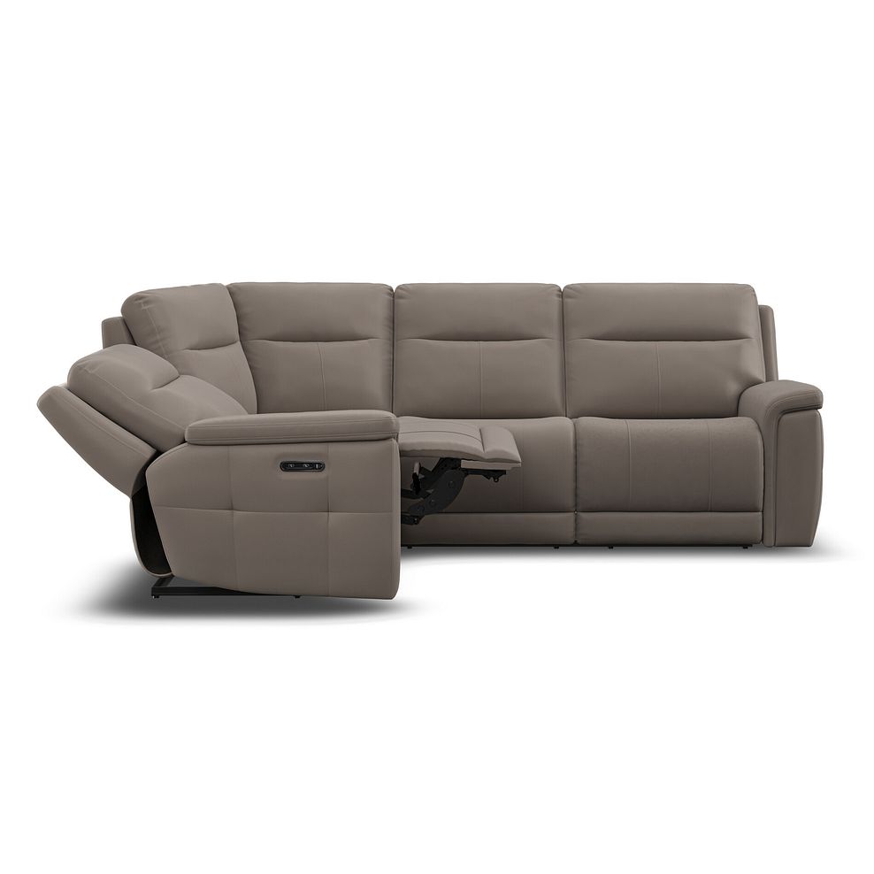 Dalton Right Hand Corner Electric Recliner Sofa in Oyster Leather 14