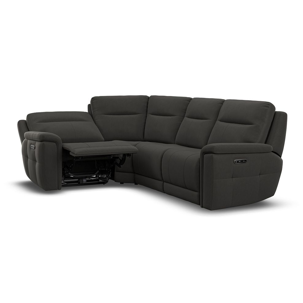 Dalton Right Hand Corner Electric Recliner Sofa in Storm Leather 3
