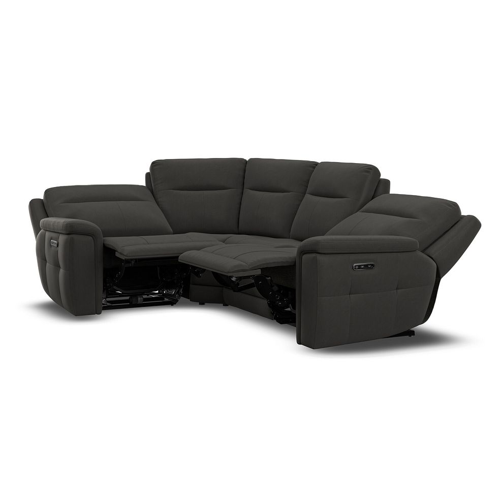 Dalton Right Hand Corner Electric Recliner Sofa in Storm Leather 4