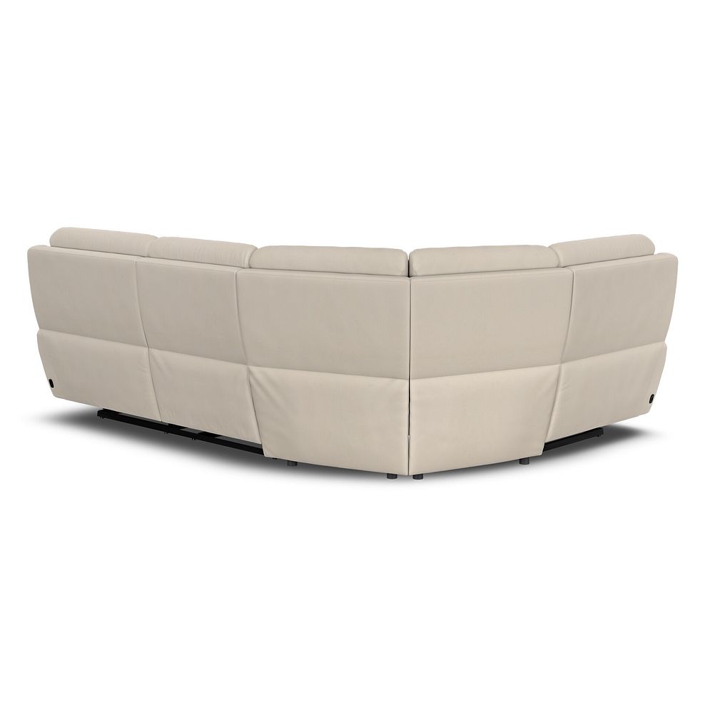 Dalton Right Hand Corner Electric Recliner Sofa with Power Headrests in Bella Barley White Fabric 10