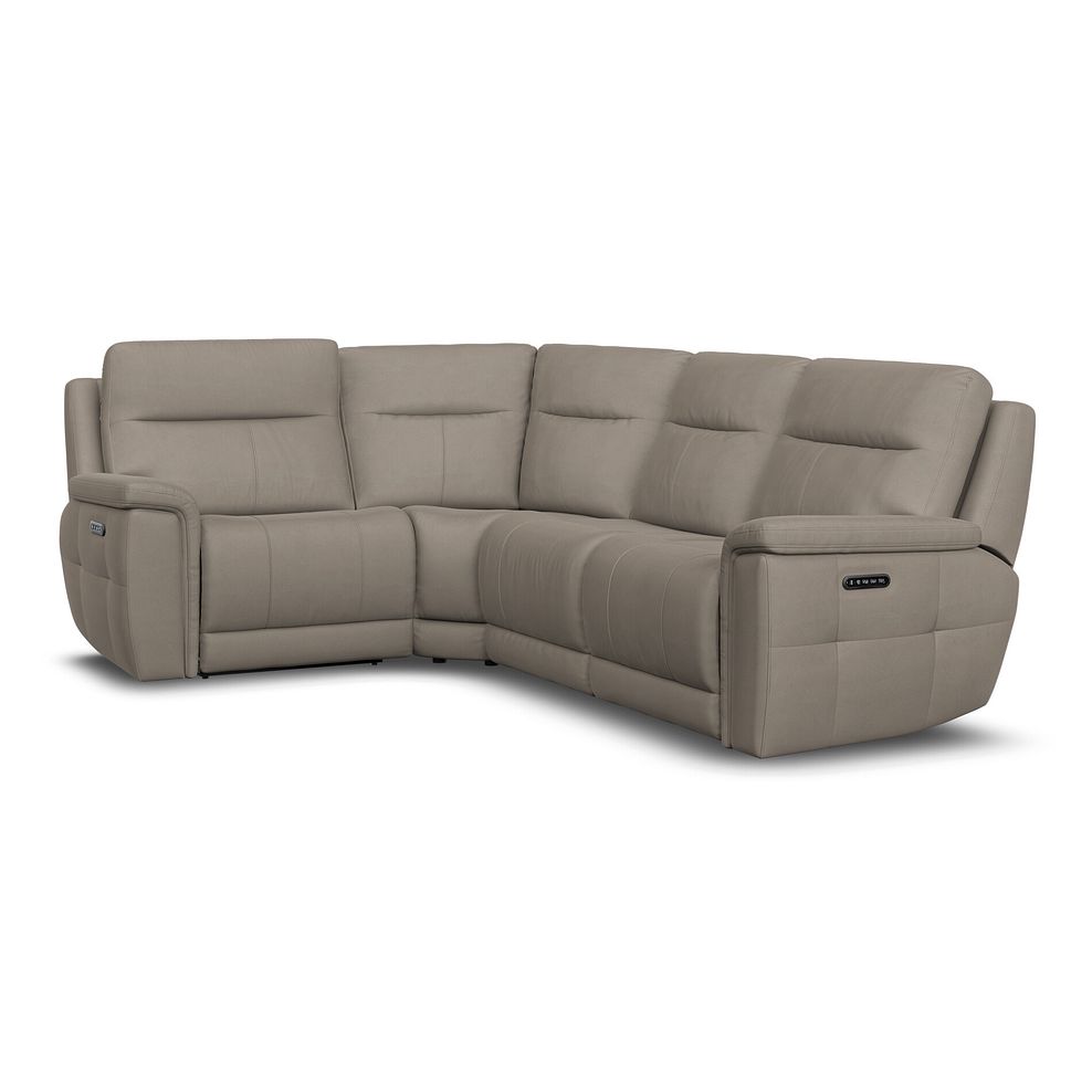 Dalton Right Hand Corner Electric Recliner Sofa with Power Headrests in Bella Latte Fabric 2