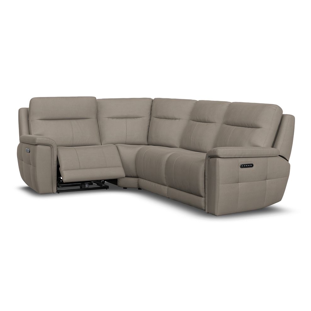 Dalton Right Hand Corner Electric Recliner Sofa with Power Headrests in Bella Latte Fabric 4