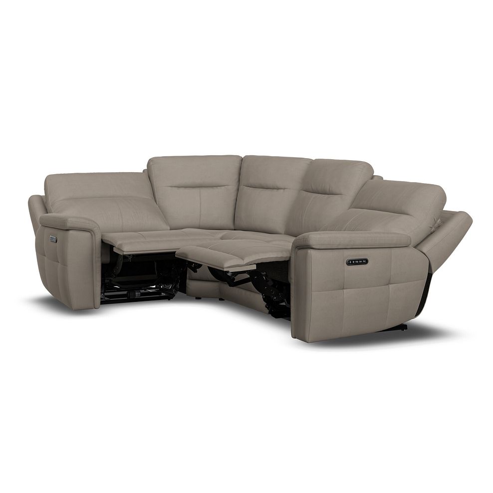 Dalton Right Hand Corner Electric Recliner Sofa with Power Headrests in Bella Latte Fabric 8