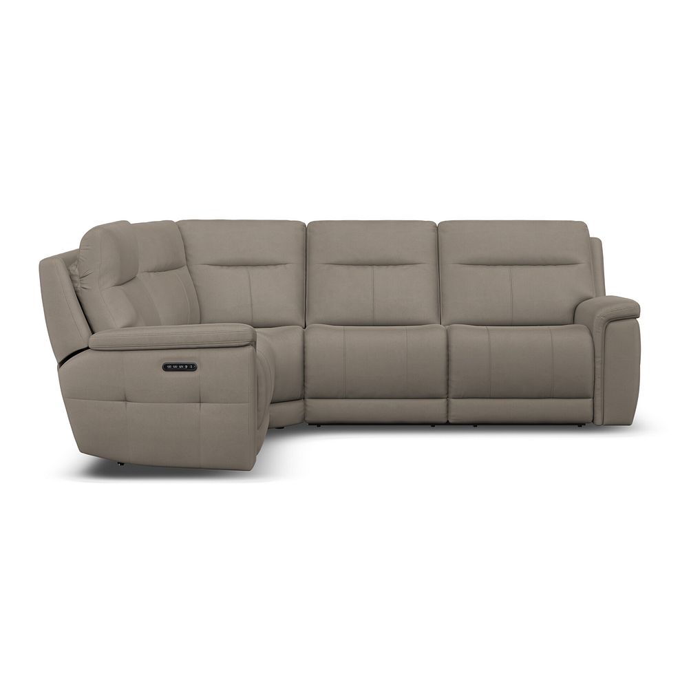 Dalton Right Hand Corner Electric Recliner Sofa with Power Headrests in Bella Latte Fabric 12