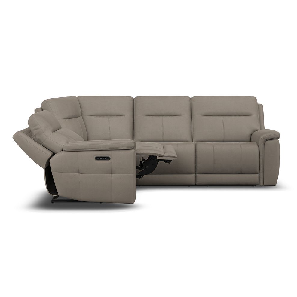 Dalton Right Hand Corner Electric Recliner Sofa with Power Headrests in Bella Latte Fabric 14