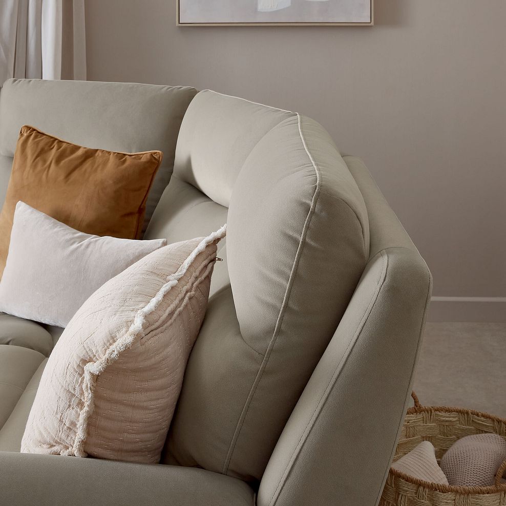 Dalton Right Hand Corner Electric Recliner Sofa with Power Headrests in Bella Latte Fabric 16