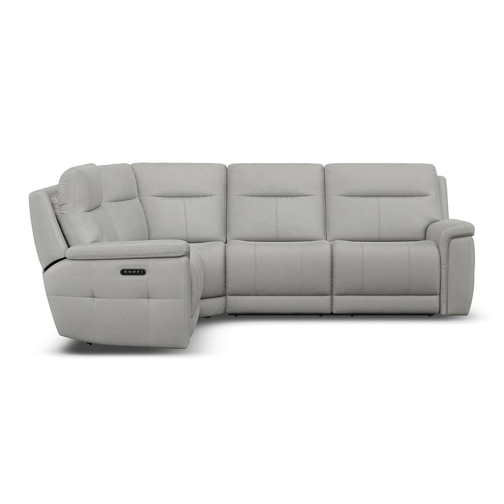 Dalton Right Hand Corner Electric Recliner Sofa with Power Headrests in Bella Lead Grey Fabric 12