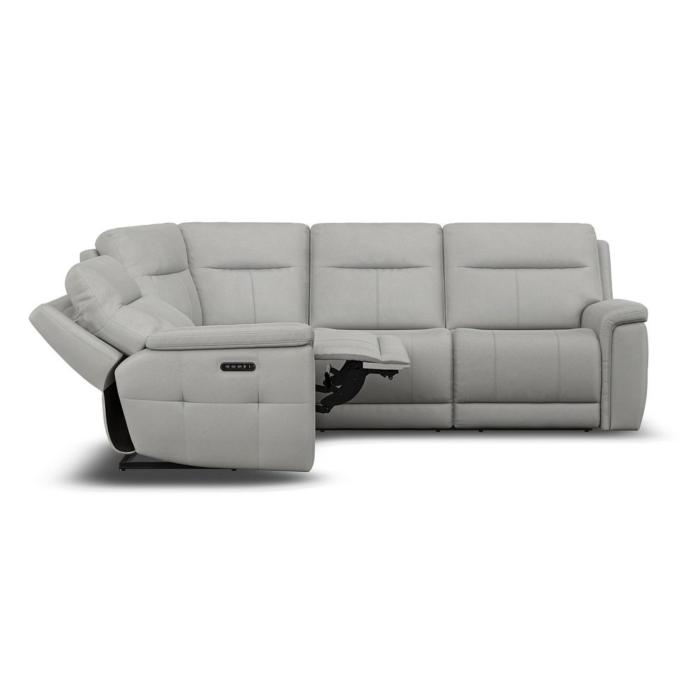 Dalton Right Hand Corner Electric Recliner Sofa with Power Headrests in Bella Lead Grey Fabric 14