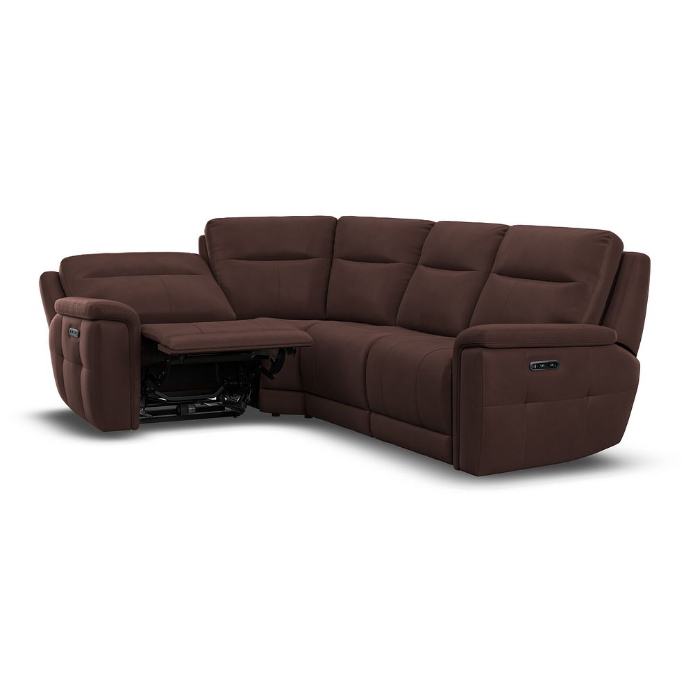 Dalton Right Hand Corner Electric Recliner Sofa with Power Headrests in Chestnut Leather 5