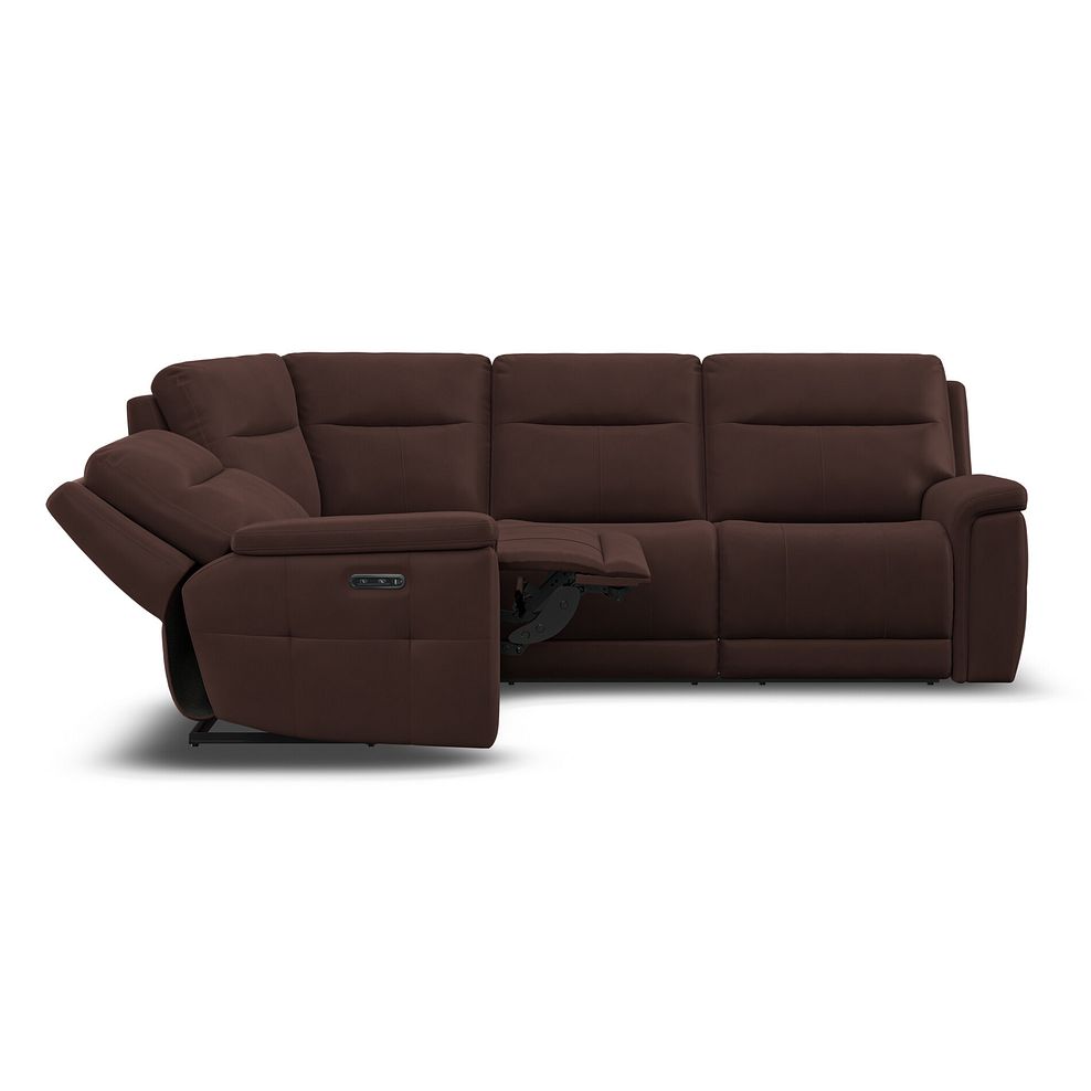 Dalton Right Hand Corner Electric Recliner Sofa with Power Headrests in Chestnut Leather 13