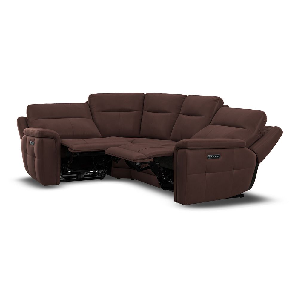 Dalton Right Hand Corner Electric Recliner Sofa with Power Headrests in Chestnut Leather 8